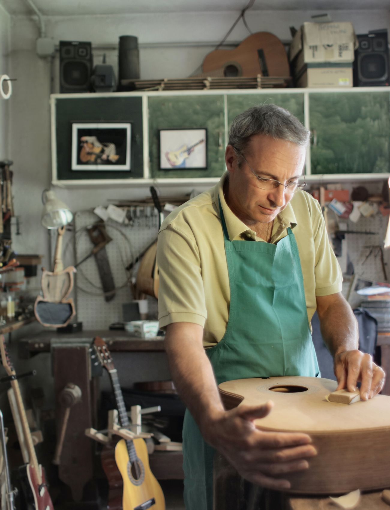 A craftsman at work in his workshop — a lifetime business